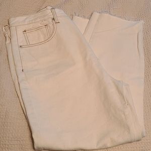 Free people button fly high rise jeans.